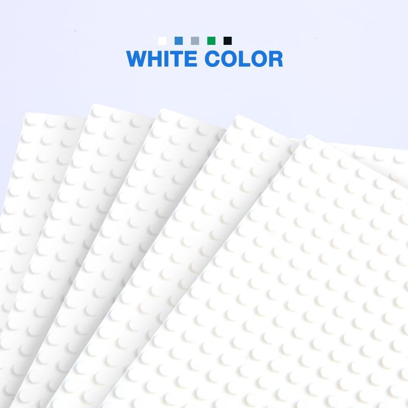 MANNIDOO Peel-and-Stick Baseplates, 10 Packs 10" x 10“ Classic Adhesive Building Base Plates for Walls and Tables - Compatible with All Major Brands (White) - Image 4